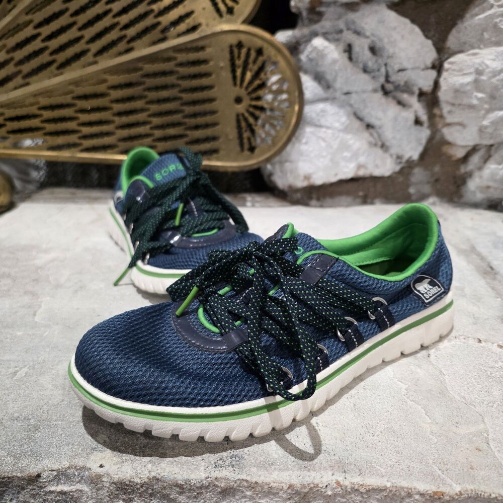 Sorel Sneakers Blue Green Walking Women's Size 8